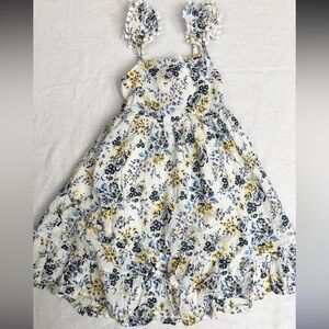 Joie floral spring white yellow blue dress 3T